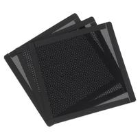 uxcell 3-Pack PC Case Fan Dustproof Grille 150x150mm Magnetic Grill PC Dust Filter PVC Dust Mesh Black
