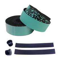 3-Color Gradient Road Bike Handlebar Tape - Non-Slip, High Elasticity, Shock-Absorbing PU+EVA Grip