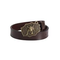 Vintage Bull Head Western Cowboy Men's Leather Belt - Personalized and Stylish 95 cm