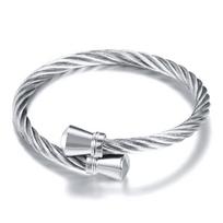Elegant European American Adjustable Steel Wire Cone Head Bracelet