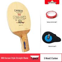Galaxy 986 Carbon Table Tennis Blade with Straight & Japanese Handles - High Elasticity, Offensive, Indoor Use