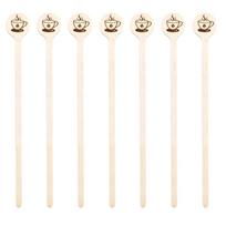 100Pcs Round Head Wooden Coffee Stirrers Long Handle Disposable Stir Sticks  Cafe Accessories 100pcs B
