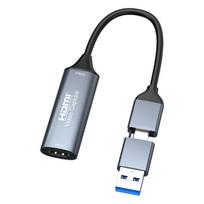 SensaBliss HDMI Capture Board 4K 30Hz HDMI USB 2.0Type C 2-in-1 Video Capture Low Latency USB Converter Compact Lightweight for Game StreamingVideo