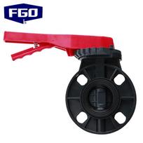 FGO UPVC Plastic Wafer Butterfly Valve with Handle