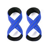 Deadlift Wrist Straps Weight Lifting Wrist Straps Weightlifting Assist Belt 8-shaped Booster Belt S mėlyna