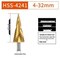 JNL HSS Spiral Groove Step Drill Bit 4-32mm