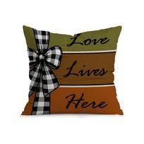 Retro Wood Grain Pumpkin Illustration Decorative Cushions Pillowcase Autumn Cushion Cover Throw Pillow Sofa Pillowcover Decor 4PCS