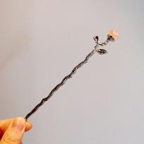 Elegant Tulip Tassel Hairpin: Chinese Hanfu Updo Headdress