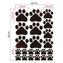 22Pcs/set Removable Lovely Cat Dog Paw Wall Vinyl Decal Stickers Ideal for Home Cars Fridges Stickers
