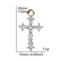 5pcs Rhinestone Cross Pendant Charms For Jewelry Making Supplies DIY Necklace Christ Accessories Crystal Charm Handmade Material