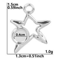 100% Stainless Steel Heart Cross Star Moon Charms For Jewelry Making Diy Stone Crystal Enamel Connector Metal Pendant Accessorie