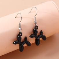 Cute Candy Color Balloon Dog Earrings for Women Girls Cartoon Animal Drop Earrings Jewelry Gifts