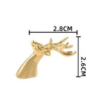 1pc Brass door handle luxury deer head forest animal creative design cupboard door handle drawer handle