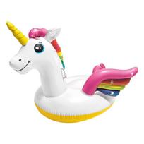 INTEX Unicorn Ride-On Inflatable Float Mat, 198 x 140 x 97 cm, 57561 [Genuine Japanese Product]