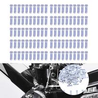 100-500PCS Silver Aluminum Alloy Bike Cable End Cap Tips Brake Derailleur Shifter Inner Wire Ferrules Bike Crimps Cycling Tool China Mainland