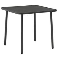 vidaXL Sodo stalas, tamsiai pilkas, 80x80x72cm, plienas