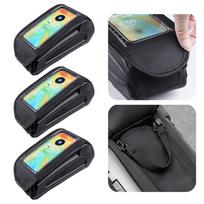 Bike Front Frame Bag Bike Phone Holder Bag Waterproof Hard Shell Bike Tube Bag Double Zipper Cycling Pouch Cycling Accessories China Mainland