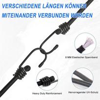 10Pcs Bungee Cords with Hooks Heavy Duty Outdoor Elastic Bungee Straps Rubber Tarp Straps for Cargo Bikes Camping Gear Luggage China Mainland