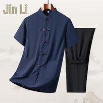 Jinjuan Men's Short Sleeve Tang Suit 41/175