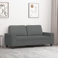 Vidaxl Sofa 2-Osobowa, Ciemnoszara, 140 Cm, Tapicerowana Tkaniną
