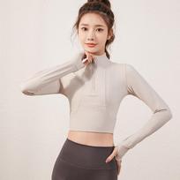 Versatile Slim Fit Yoga Sports Jacket - Flattering Long-Sleeve for Running, Spring and Autumn