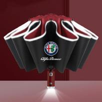 Car Led Umbrella Automatic Folding Windproof Sunshade Umbrella For Alfa Romeo STELVIO Giulia 159 Giulietta 147 Mito 156 MTO Car