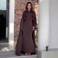 2025 Autumn Light Luxury Long Dress & Slim Fit Suit Two-Piece Set XL