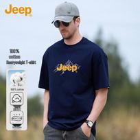 JEEP Men's Heavyweight Cotton Short Sleeve T-Shirt L