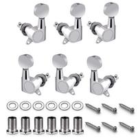 6Pcs 3 Left/Right Machine Heads Electric Guitar Tuning Keys Set  Steel String Electric Guitar