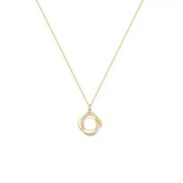 Fashion Cross Rotating  Pendant Chain 14k Gold Plated Necklace Gold Necklace for Women Fine Jewelry