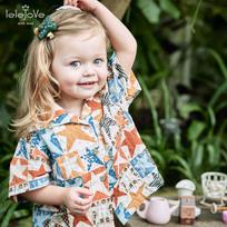LELE JOVE Children's Summer Print Short Sleeve Shirt 130