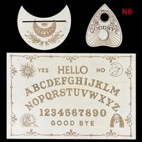 Medinė būrimo švytuoklinė lenta Graviruota stebuklinga lenta Ouija lenta metafizinė