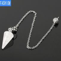 Ametisto pudra, krištolinė žalsva, krištolinio akmens papuošalai kūgio formos universali namų puošmena vyrams ir moterims White-Crystal