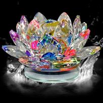Vastu Feng Shui Skaidrus Nuotykių Kristalinis Lotusas Teigiamai Energijai Dovanų Daiktas Ir Laimė Atneša Klestėjimą, Sėkmę, 9 cm white