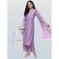 Party Wear Top Tunic Embellished Kurta, Trouser/Pant & Dupatta Set Kurti Dress 2363 M-38