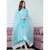 Party Wear Top Tunic Kurta Pant Dupatta Set Indian Women Designer Kurti Dress 2369 M-38
