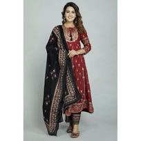 Moteriškas dizainerio vakarėlių drabužių kurti komplektas indiško Bolivudo salwar kameez kostiumas SC-211221a L-40