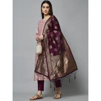 Women Designer Salwar Kameez Set Indian Party Wear Top Tunic Kurti Cotton Silk VSO-1753 c M-38
