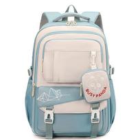 School bag for primary and secondary school students, girls in grades 4, 5 and 6, large capacity, high value, waterproof backpack, versatile high ežero žalia spalva