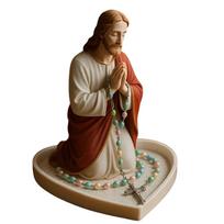 Mary Rosary Holder, Sacred Catholic Sculpture Religious Blessed Statue, Elegant Our Lady Resin Jewelry Box For Necklace Rings, Gift For Wome One Size