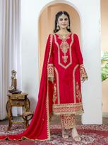 Indų Dizainerio Šventinis Salwar Kameez Moterims Bolivudo Sunkus Chinon Šilko Salwar Kostiumas Suknelė S
