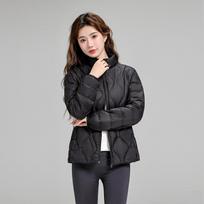 Light and thin casual women's down jacket fashionable versatile white duck down light warm large size jacket M (40kg-47.5kg)
