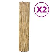 vidaXL Nendrių tvoros, 2vnt., 150x500cm (2x140394)