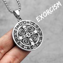 Šv. Benedikto Egzorcizmo Karoliai Nerūdijančio Plieno Pakabukas Grandinėlė Punk Madingas Amuletas Papuošalas Dovana Vyrams Moterims Without Chain