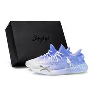 Adidas Originals Yeezy Boost 350 V2 žemi kasdieniai batai Unisex Balti Mėlyni HQ6316(Team80-S-BOX) 36⅔