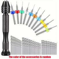 59pcs Pin Vise Hand Drill Bits Set 48pcs Micro Twist Drill Bits And 10pcs PCB Mini Drill Bits For Wood Carving DIY Jewelry
