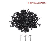 100PCS Black Round Head Metal Pushpins Upholstery Nails Vintage Tacks Stud Decor