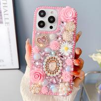 Glitter Bling Floral Phone Case For Honor Magic 7 4 Lite 6 Pro 5G 3D Rose Pearl Rhinestone Cover Girls Gift Honor Magic 7