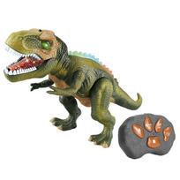 Nuotoliniu būdu valdomas T-Rex dinozauras robotas žaislas, elektroninis vaikščiojantis T-Rex dinozauras su riaumojimo garsais, šviesomis ir purškikliu, realistiškas Juros periodo Rex žaislas vaikams alyvuogės