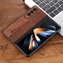 3D Embossing Case for Samsung Galaxy Z Fold 7 6 5 4 3 Z Fold7 5G Cover Soft Matte Leather Full Camera Protect Shell Fundas Coque Denim